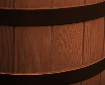 Image showing  40 gal. Rain Wizard Rain Barrel, Terra Cotta, Darkened Ribs