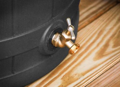 Image showing 6 th Good Ideas 50 gal. Rain Wizard Rain Barrel, Black