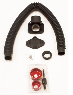 Image showing  50 gal. Rain Wizard Rain Barrel, Black, Diverter Kit