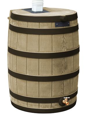 Good Ideas 50 gal. Rain Wizard Rain Barrel, Khaki, Darkened Ribs