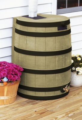 Image showing  50 gal. Rain Wizard Rain Barrel, Khaki, Darkened Ribs
