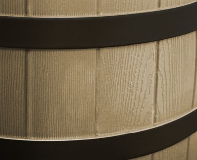Image showing  50 gal. Rain Wizard Rain Barrel, Khaki, Darkened Ribs