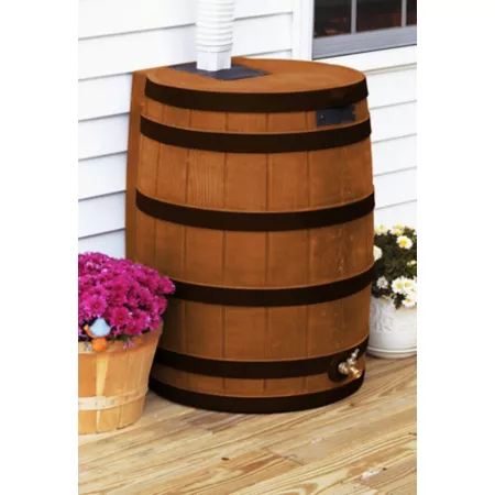 Good Ideas 50 gal Rain Wizard Rain Barrel Terracotta Dark Ribs Rain Barrels