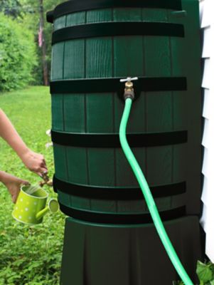 Image showing  50 gal. Rain Wizard Barrel Stand, Green