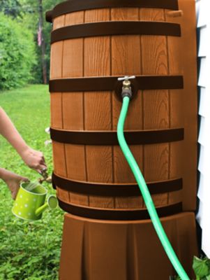 Image showing  50 gal. Rain Wizard Rain Barrel Stand, Terra Cotta