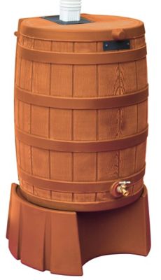Image showing  50 gal. Rain Wizard Rain Barrel Stand, Terra Cotta