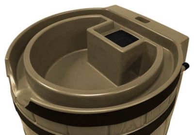 Image showing  65 gal. Rain Wizard Rain Barrel with Darkened Ribs, Khaki