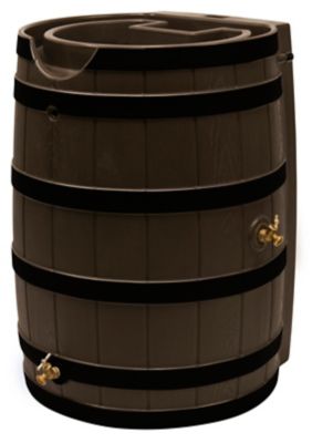 Good Ideas 65 gal. Rain Wizard Rain Barrel, Dark Ribbed Oak