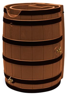 Good Ideas 65 gal. Rain Wizard Rain Barrel, Dark Ribbed Terra Cotta