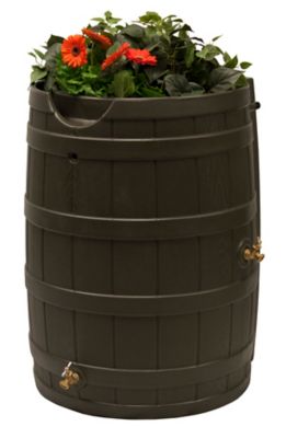 Image showing  65 gal. Rain Wizard Rain Barrel, Oak
