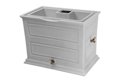 Image showing  42 gal. Savannah Elevated Garden Rain Saver Barrel, Cool Gray