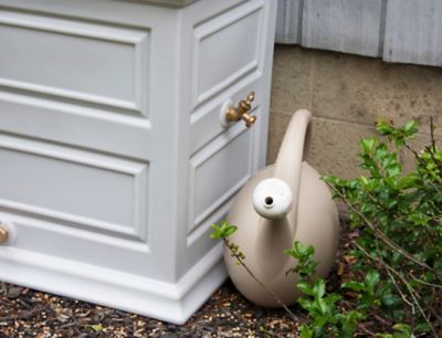 Image showing  42 gal. Savannah Elevated Garden Rain Saver Barrel, Cool Gray