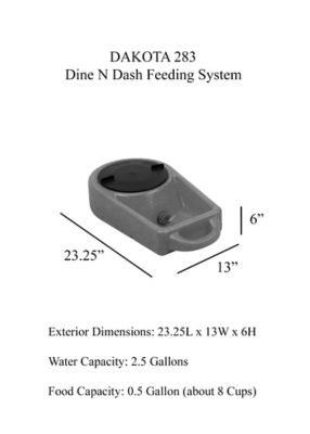 Image showing  Dine N Dash Feeding System with Dakota Guard Antimicrobial, 2.5 gal., Orange