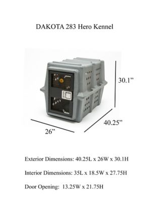 Image showing  40.25 in. Hero Kennel with Dakota Guard Antimicrobial, Coyote Granite