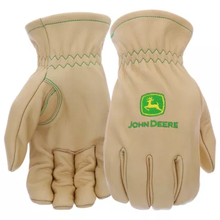 John Deere Water-Resistant Leather Gloves 1 Pair Work Gloves