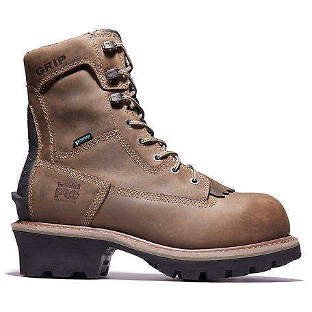 Timberland PRO Men's Evergreen Logger Composite Toe Waterproof Insulated Work Boots, 8 in.
