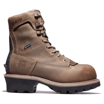 Timberland PRO Men's Evergreen Composite Toe Waterproof Insulated Logger Work Boots, 8 in.