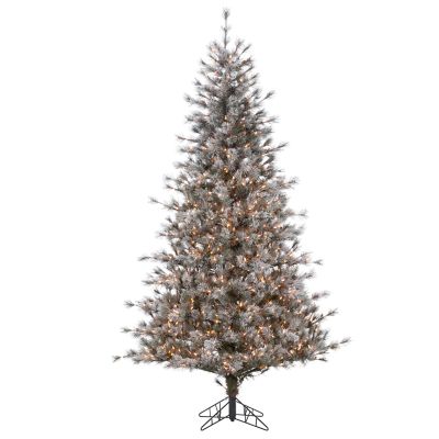 Gerson International 7.5 ft. Lightly Flocked Hard/Mixed Needle Scotch Pine with Pine Cones & 700 UL Clear Lights