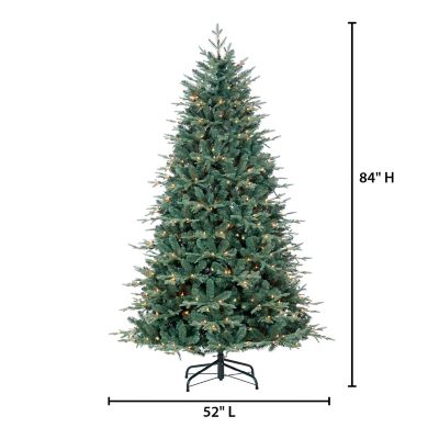 Image showing  7 ft. Pre-Lit Natural Cut Blue Spruce Tree with 400 UL Clear Lights