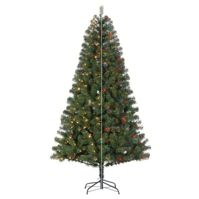 Gerson International 7.5 ft. Pre-Lit Sacramento Spruce with Color-Changing LED Lights & Remote Control Feature