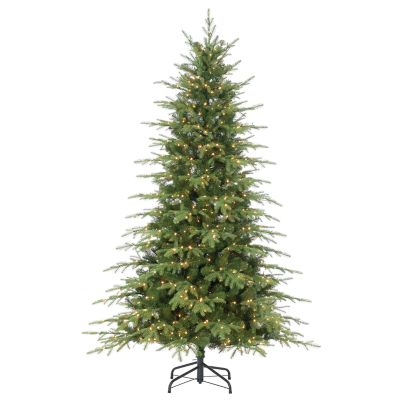 Gerson International 7.5 ft. Natural Cut Mountain Ash Tree with 800 UL Warm White LED 5mm Micro Lights