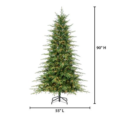 Image showing  7.5 ft. Pre-Lit Natural Cut Mountain Ash Artificial Tree, Warm White Lights
