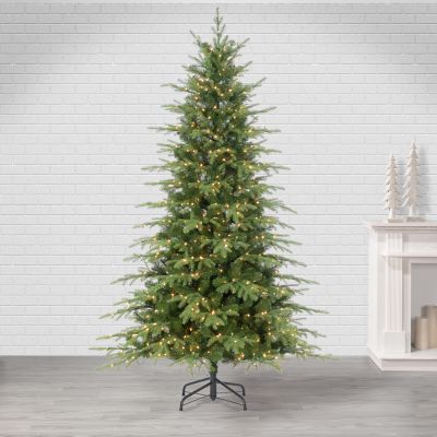 Image showing  7.5 ft. Pre-Lit Natural Cut Mountain Ash Artificial Tree, Warm White Lights