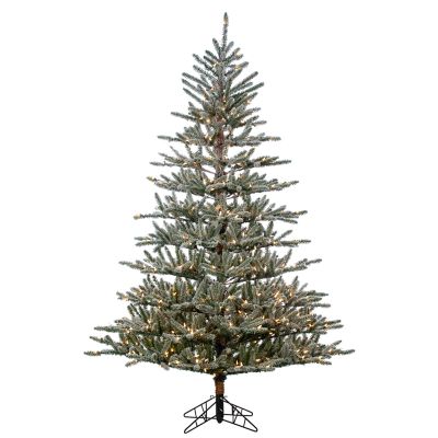 Gerson International 7 ft. Pre-Lit Flocked Scotch Pine Artificial Tree