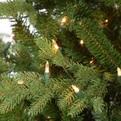 Image showing  4 ft. Pre-Lit Potted Natural Cut Blue Spruce Artificial Tree, Clear White LED Lights