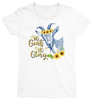 Lost Creek Women's No Goats Printed Short-Sleeve T-Shirt