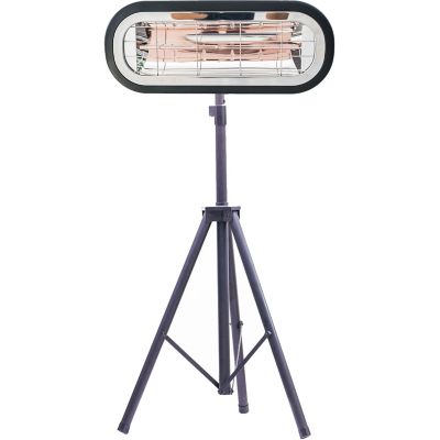 Hanover 16.5 in. Hanover Electric Halogen Infrared Heat Lamp, For Hanging, Mounting or Tripod, Black
