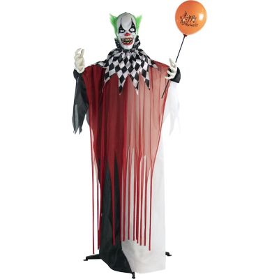 Haunted Hill Farm 71 in. Standing Clown, Animation, Lights, Sounds