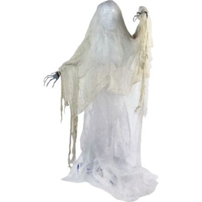 Haunted Hill Farm Life-Size Animatronic Ghoul, Indoor/Outdoor Halloween Decor, Multicolor Body, Poseable