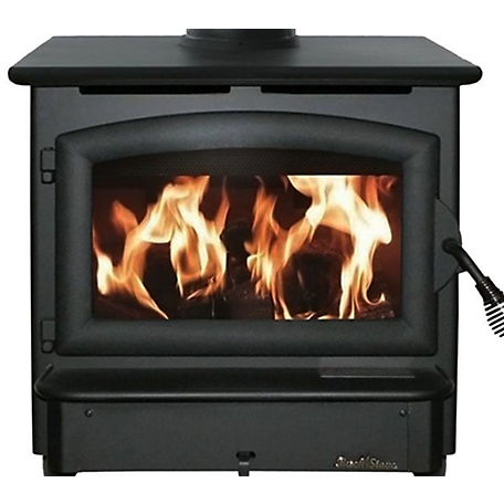 Buck Stove Model 21NC Wood Stove with Black Door and Blower, 1,800 sq. ft.