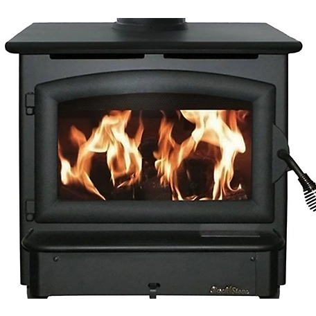 Buck Stove Model 21NC Wood Stove with Black Door and Blower, 1,800 sq. ft.