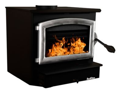 Image showing  1800 sq. ft. Model 21NC Wood Stove with Pewter Door and Blower, FP 21P