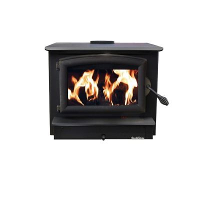 Buck Stove Model 74 Wood Stove with Black Door and Blower, 2,600 sq. ft.