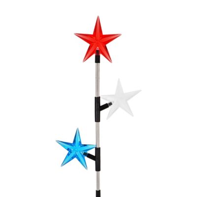 Image showing  31.50 in. Solar-Powered Patriotic Stars Light