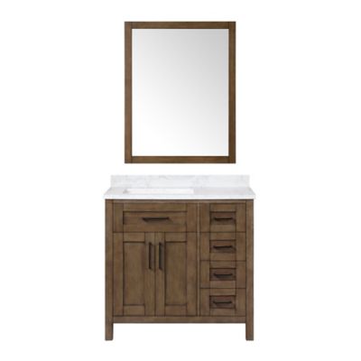 OVE Decors Tahoe 36 in. Single Sink Bathroom Vanity with Countertop, Almond Latte, 15VKC-TAHB36-059EI