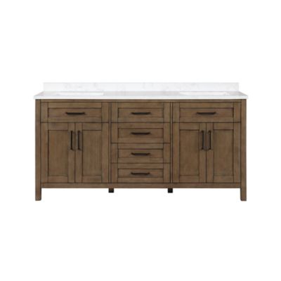 OVE Decors Tahoe 72 in. Double Sink Bathroom Vanity with Countertop ...