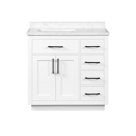 OVE Decors Athea 36 in. Single Sink Bathroom Vanity with Countertop, White
