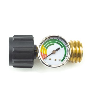 Propane Tank Gauge Brass Adapter with Gas Pressure Level Meter Indicator  Maximum Psi 250 for Bbq Rv