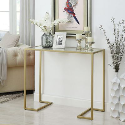 Image showing  Monaco Glass Top Console Table, 38 in. x 16 in. x 32 in.