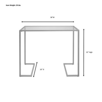Image showing  Monaco Glass Top Console Table, 38 in. x 16 in. x 32 in.