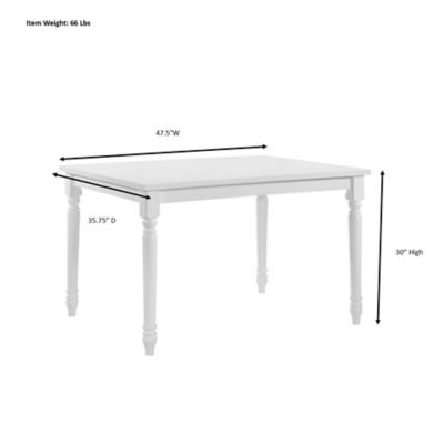 Image showing 6 th Carolina Chair & Table Draven Rectangular Farmhouse Dining Table for 4 People