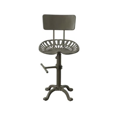 Image showing  August Tractor Seat Stool with Backrest, 33 in.