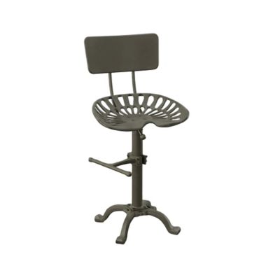 Image showing 5 th Carolina Chair & Table August Tractor Seat Stool with Backrest, 33 in.