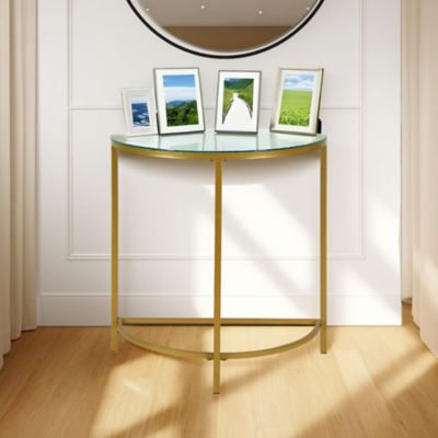 Image showing  Fenice Half Round Console Table, 29 in. x 14 in. x 30 in.