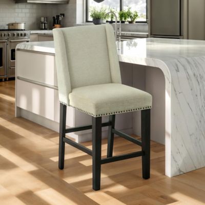 Image showing 3 th Carolina Chair & Table 24 in. Laurant Upholstered Counter Stools, 2 pc.