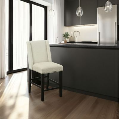 Image showing 4 th Carolina Chair & Table 24 in. Laurant Upholstered Counter Stools, 2 pc.